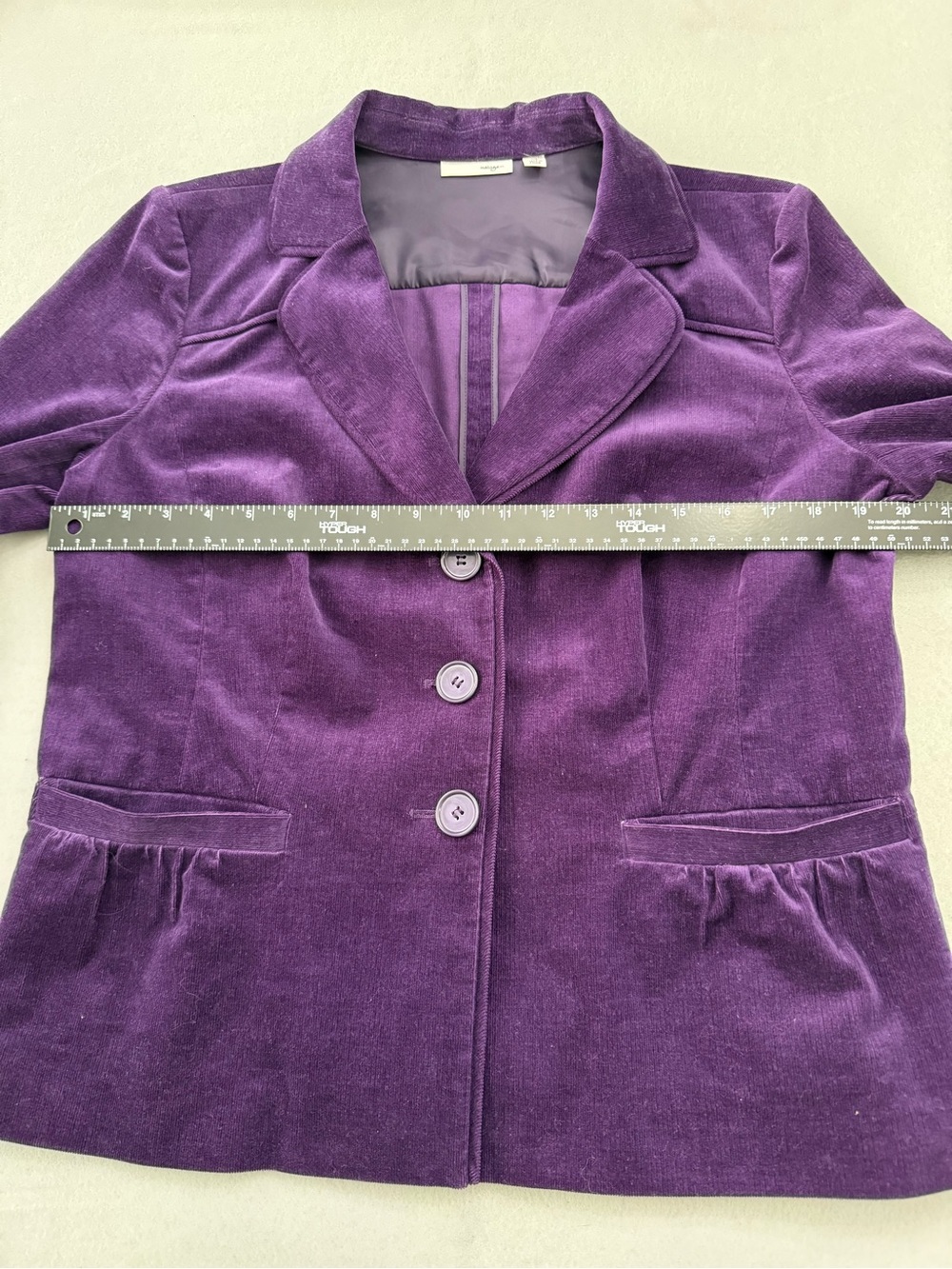 Halogen Deep Purple Corduroy Button Blazer - Picture 5 of 10
